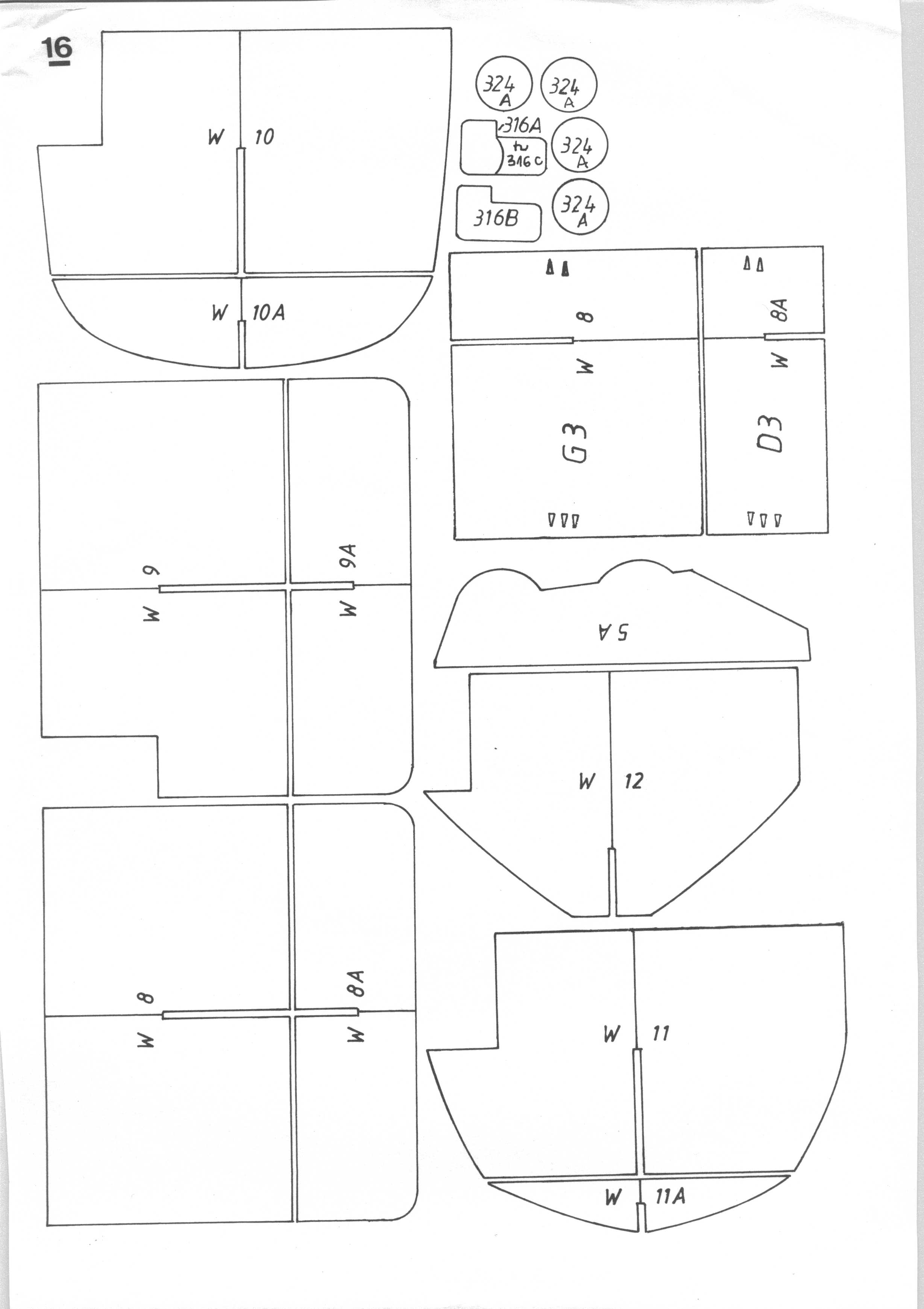 美国航母Essex艾塞克斯船模平面图纸
